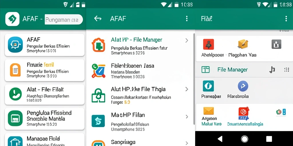 Antarmuka pengguna AFAF yang rapi dan intuitif.
