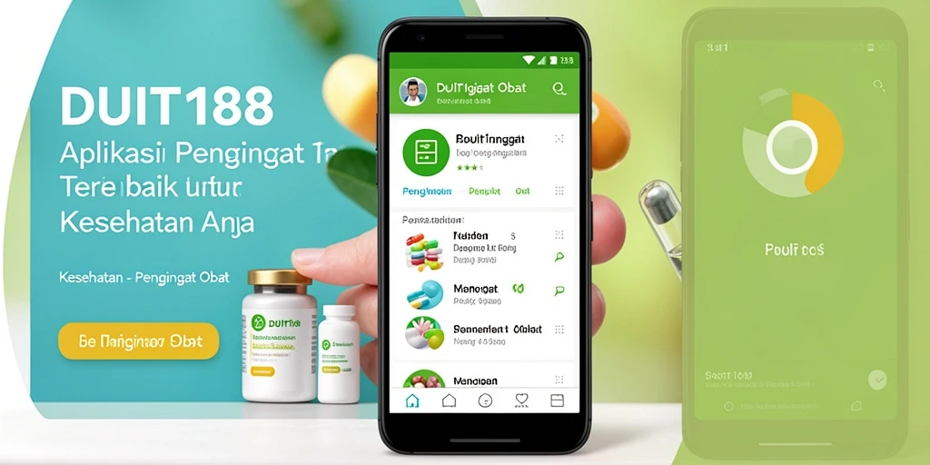 Screenshot antarmuka aplikasi Pengingat Obat DUIT188 yang user-friendly.
