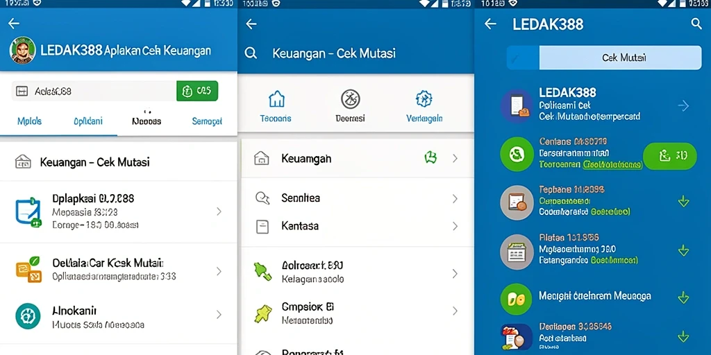 Tampilan antarmuka aplikasi Cek Mutasi LEDAK388 yang user-friendly.
