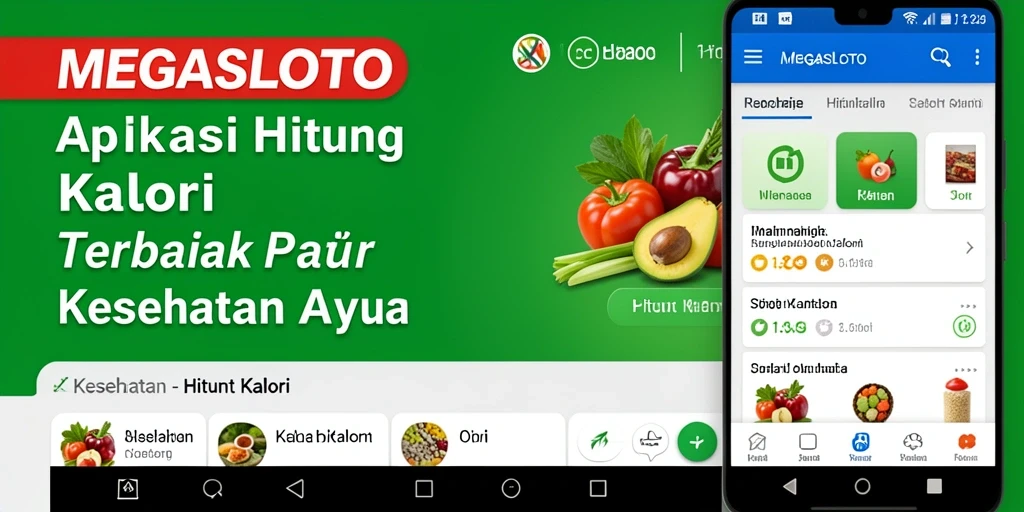 Tampilan antarmuka MEGASLOTO untuk penghitungan kalori.