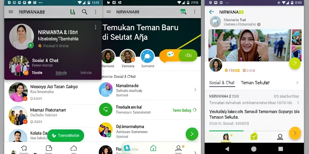Tampilan antarmuka NIRWANA88 yang ramah pengguna untuk mencari teman.
