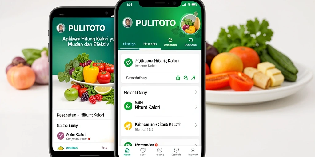 Tampilan antarmuka PULITOTO untuk menghitung kalori yang user-friendly.