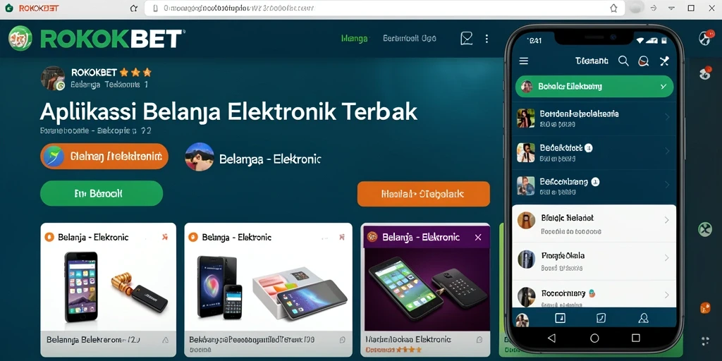 Antarmuka ROKOKBET yang modern dan menarik untuk belanja elektronik.