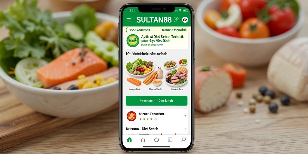 Antarmuka intuitif aplikasi SULTAN88 untuk diet sehat.