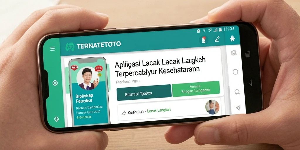 Antarmuka aplikasi TERNATETOTO untuk pelacakan langkah.