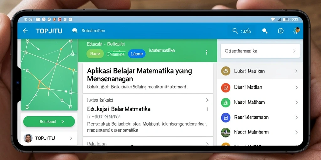 Tampilan antarmuka aplikasi TOPJITU yang menarik dan ramah pengguna.